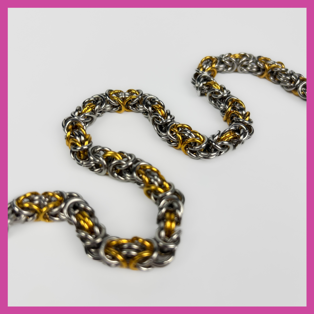 BYZANTINE | STEEL & GOLD NECKLACE