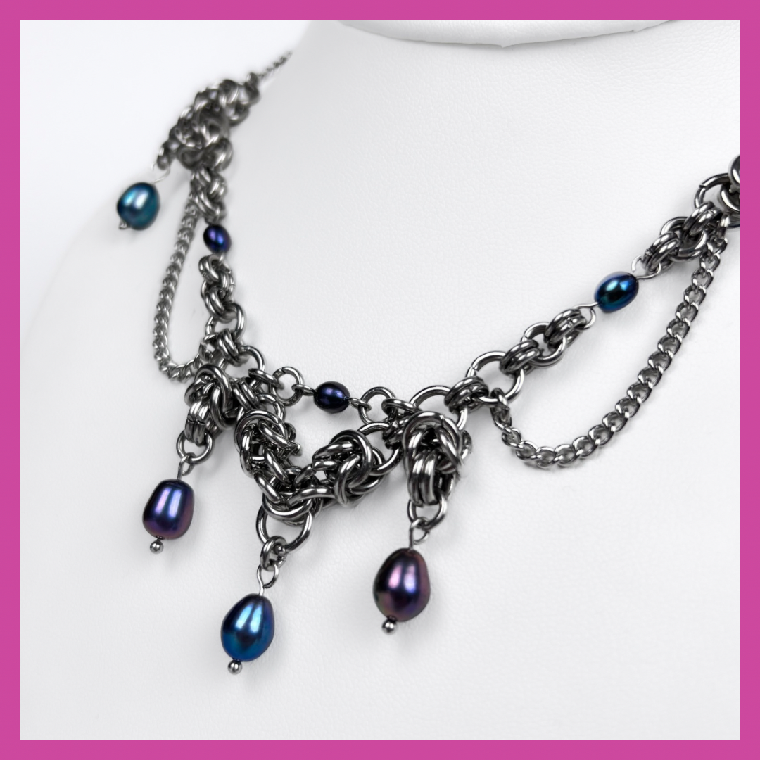 SEPTEMBER BLUES | STEEL NECKLACE