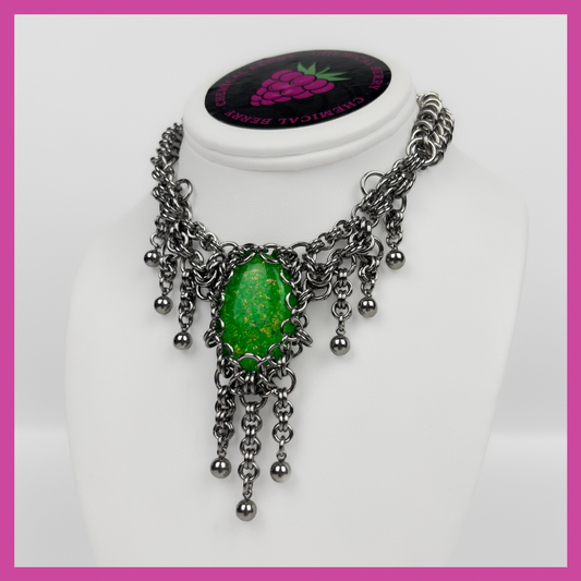 COSMO | STEEL & OPAL NECKLACE