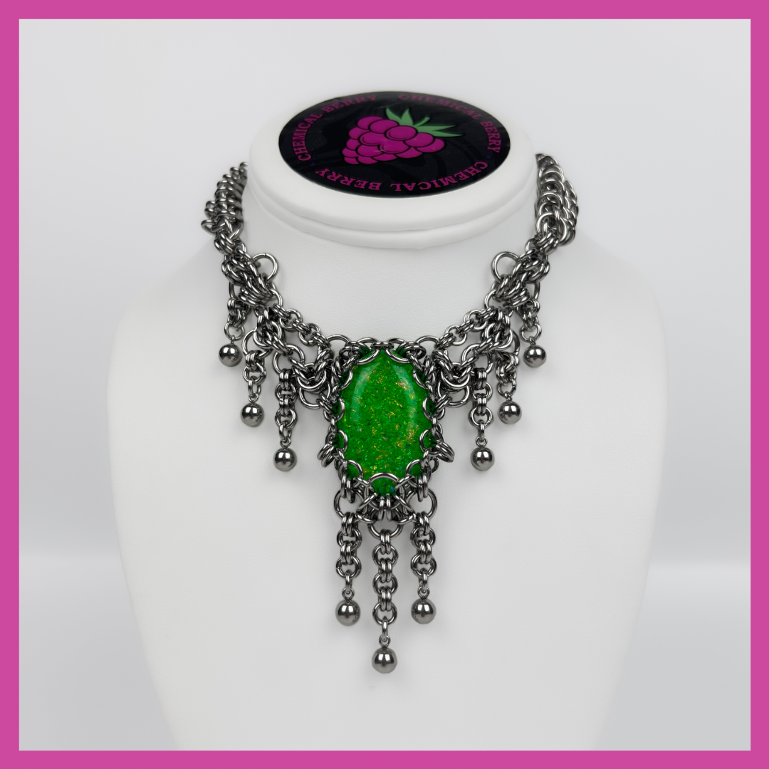 COSMO | STEEL & OPAL NECKLACE
