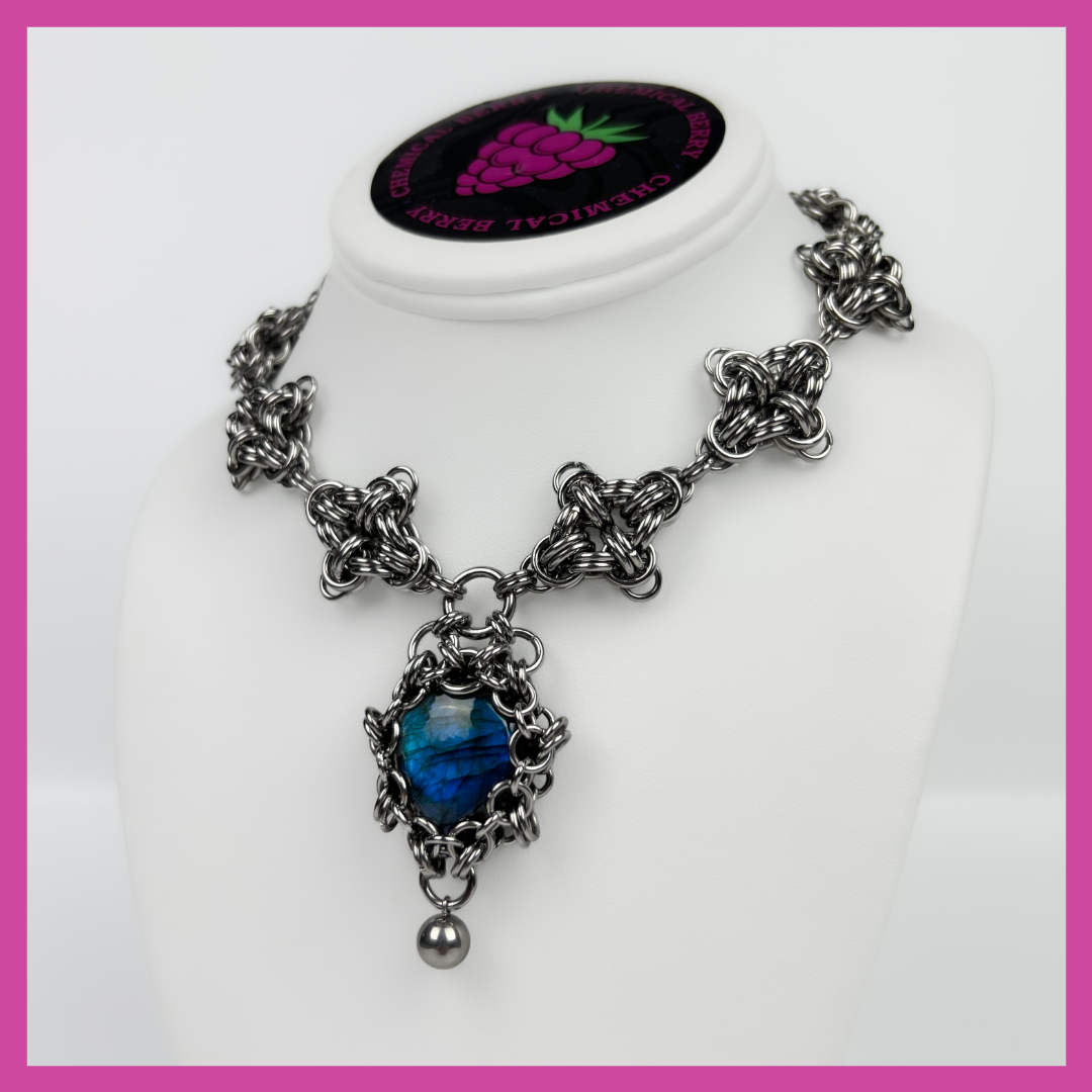 NAVI | STEEL & LABRADORITE NECKLACE