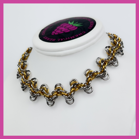 REAPER | STEEL & GOLD NECKLACE