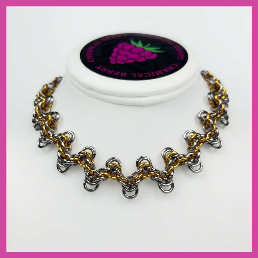 REAPER | STEEL & GOLD NECKLACE