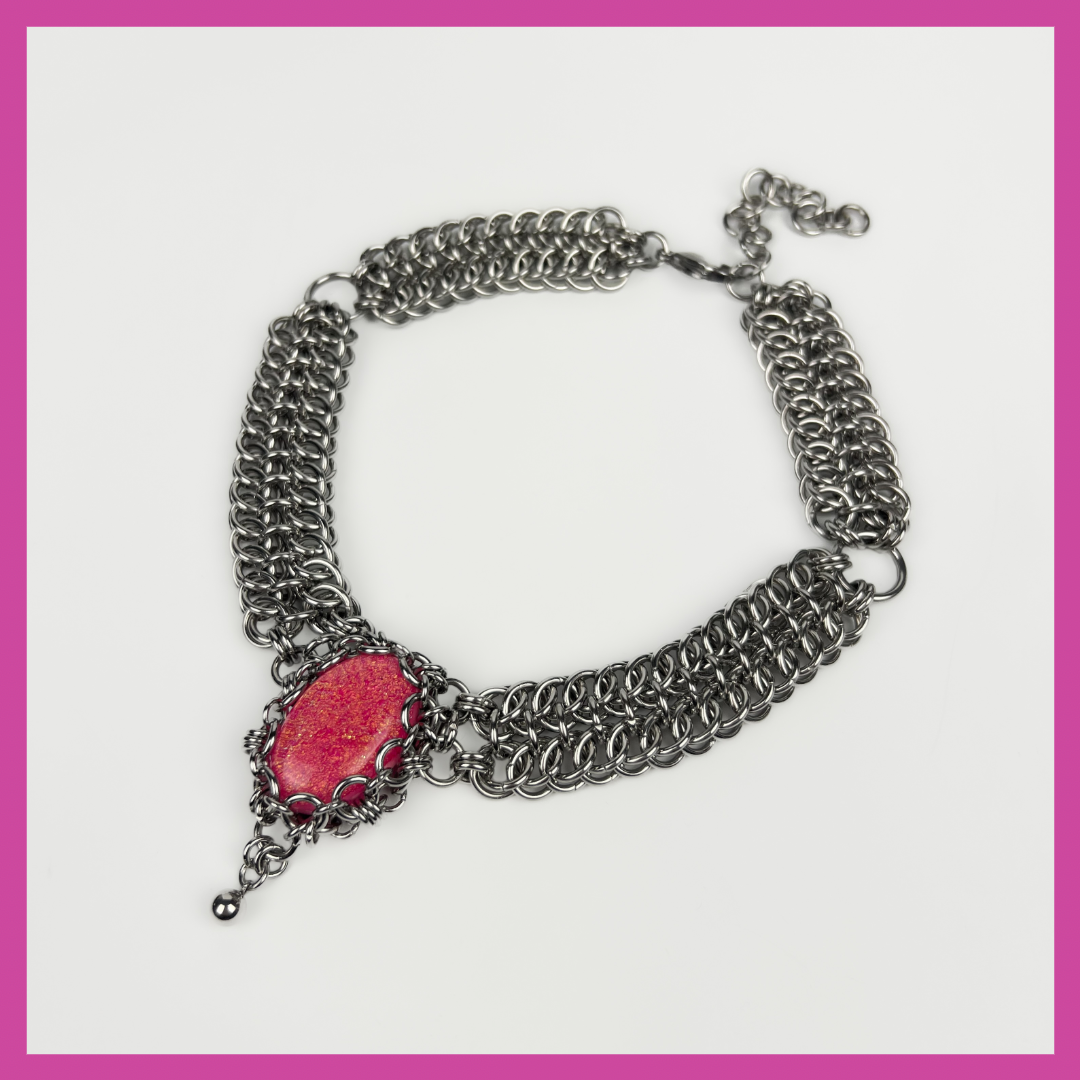 WANDA | STEEL & OPAL NECKLACE